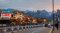 Evening in Zhangjiajie city