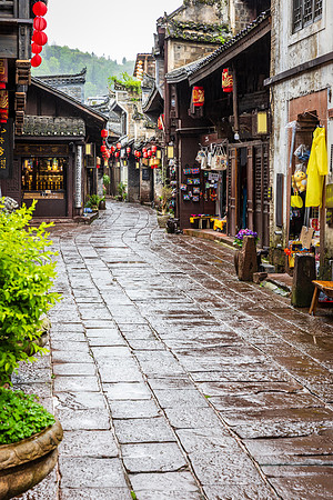 Quaint street in Fenghuang