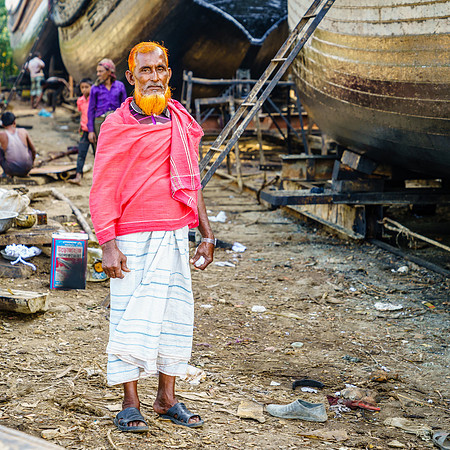Portrait of a shipyard worker