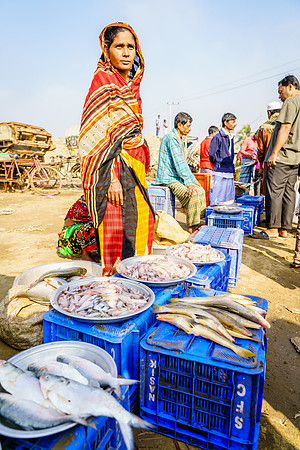Fish market in Chittagong, Bangladesh