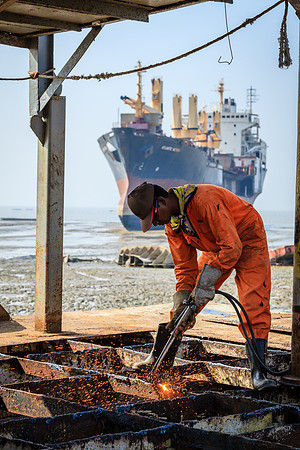 Ship breaking yard in Chittagong