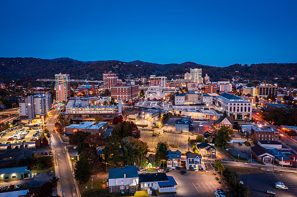 Asheville at twilight