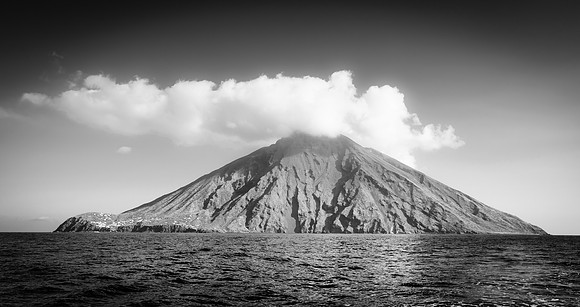 Stromboli Island in the Tyrrhenian Sea